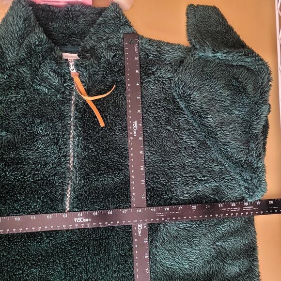 Maurices Forest Green Lodge Sherpa Fleece Sweatshirt Pockets Size‎ 2X - Picture 7 of 8
